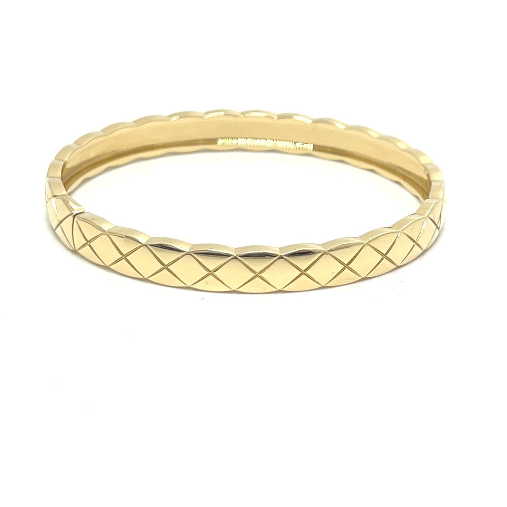 CHANEL J11140S Coco Crush Collection Diamond Large Accessory Bracelet K18YG Women's Gold
