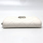 CHANEL AP3728 Star Coco Mark Round Coin Case Compact Wallet Long Wallet Caviar Leather Women's White