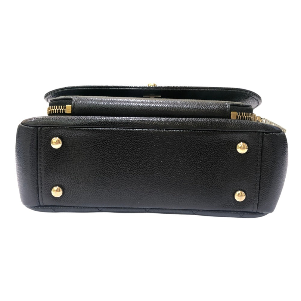 CHANEL A93749 ビジネス アフィニティ 2WAY カバン ショルダーバッグ キャビアスキン レディース ブラック