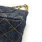 CHANEL A69900 Matelasse Mini Matelasse 20 Single Chain Bag Crossbody Shoulder Bag Denim Women's Indigo Blue Blue