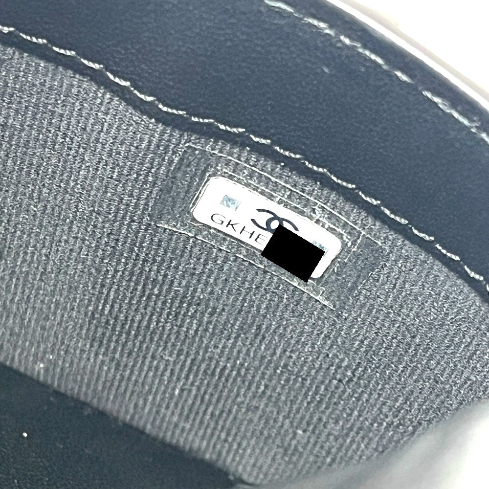 CHANEL AP5262 Coco Mark Classic Small Leather Card Case Pass Case Passport Holder for Women Black