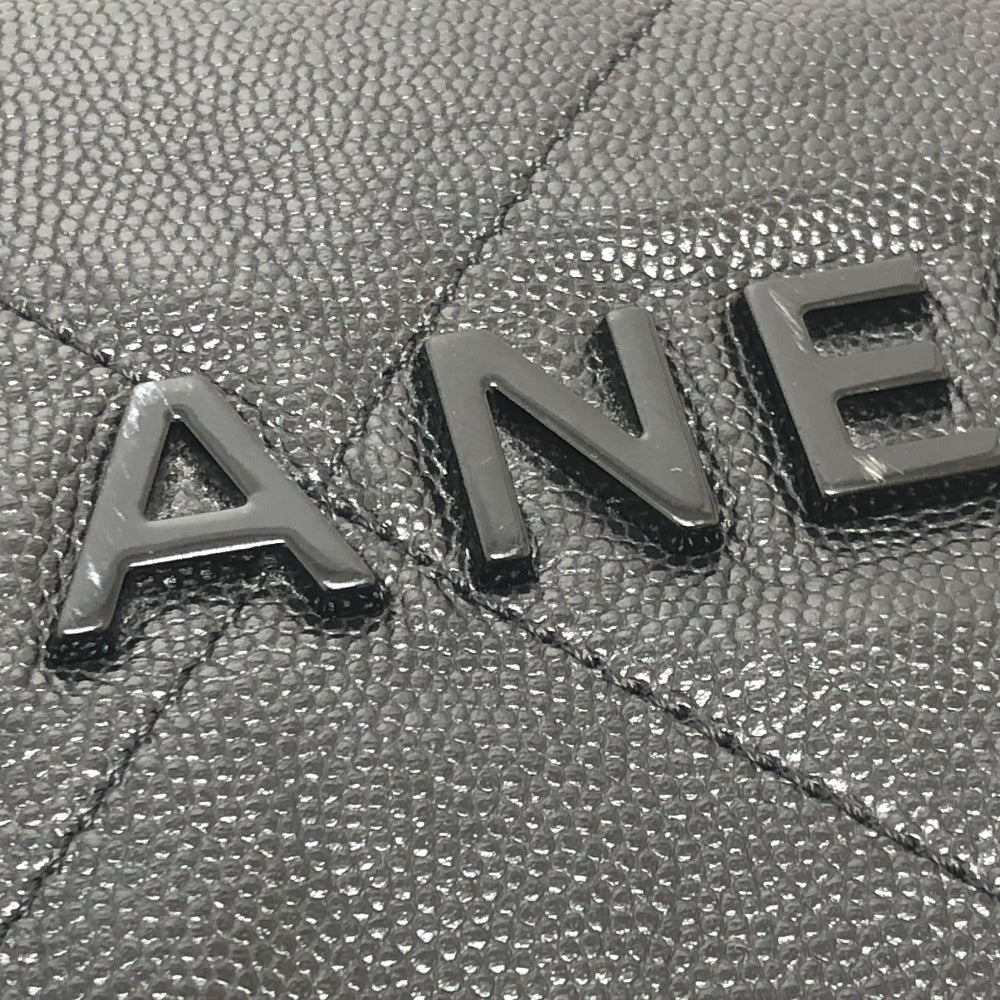 CHANEL AS3260 シャネル22 スモール ココマーク ゴールド金具 カバン 肩掛け ショルダーバッグ キャビアスキン レディース ブラック