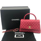 CHANEL A92991 Matelasse Coco Handle 29 2WAY Bag Shoulder Bag Chain Handbag Caviar Skin Women's Red