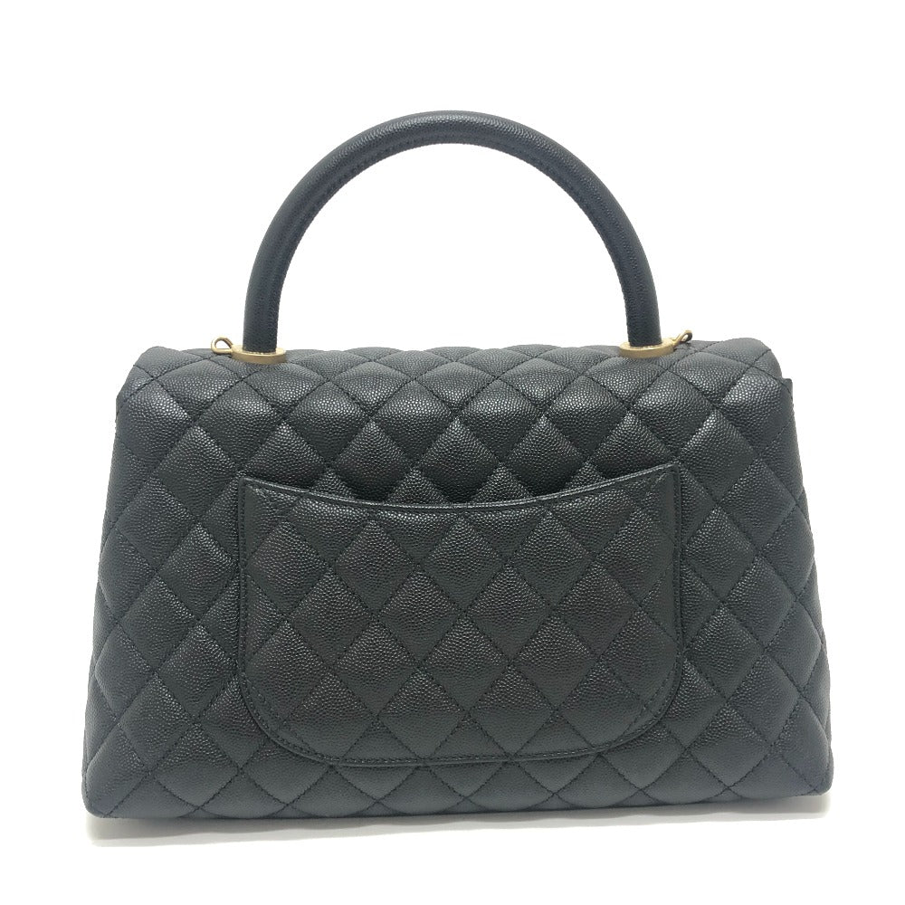 CHANEL A92992 マトラッセ ココハンドル 29 2WAY カバン ショルダーバッグ ハンドバッグ キャビアスキン レディース ブラック