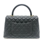 CHANEL A92992 マトラッセ ココハンドル 29 2WAY カバン ショルダーバッグ ハンドバッグ キャビアスキン レディース ブラック