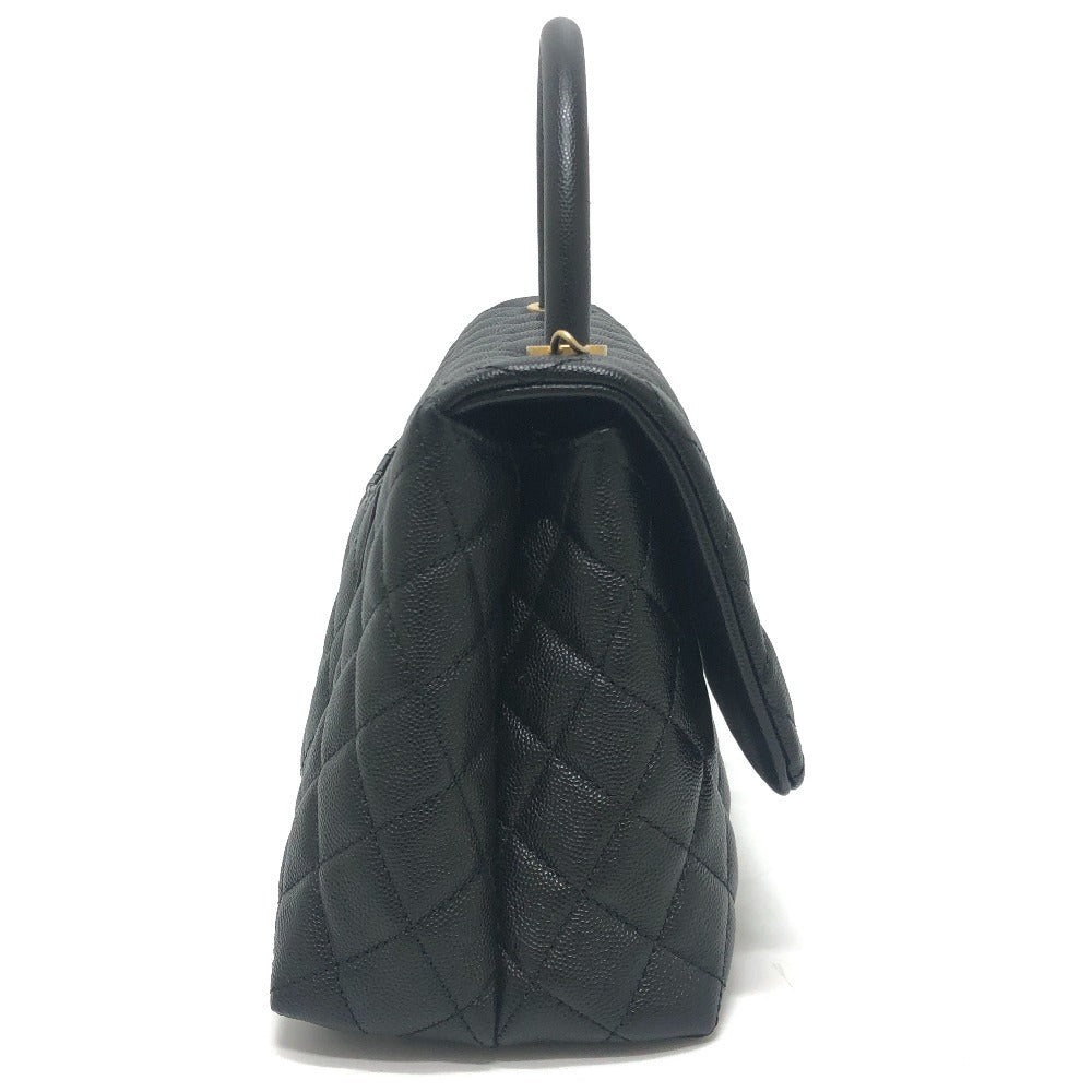 CHANEL A92992 マトラッセ ココハンドル 29 2WAY カバン ショルダーバッグ ハンドバッグ キャビアスキン レディース ブラック