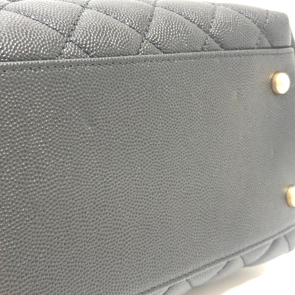 CHANEL A92992 マトラッセ ココハンドル 29 2WAY カバン ショルダーバッグ ハンドバッグ キャビアスキン レディース ブラック