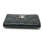 CHANEL AP3732 マトラッセ ココマーク スター CC カード コインパース 財布 コインケース キャビアスキン レディース ブラック