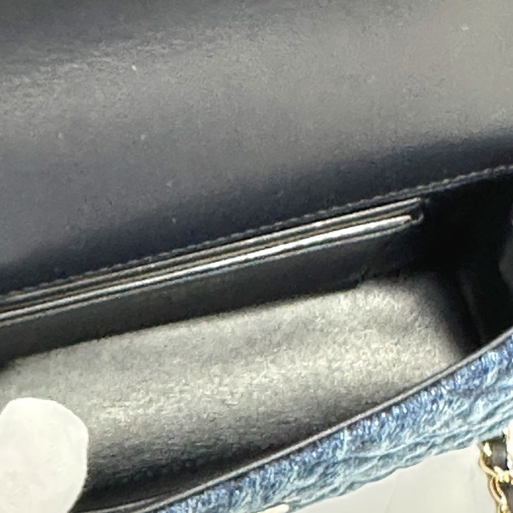 CHANEL AP4244 Coco Handle Mini Washed Denim 2WAY Shoulder Bag Denim Women's Blue