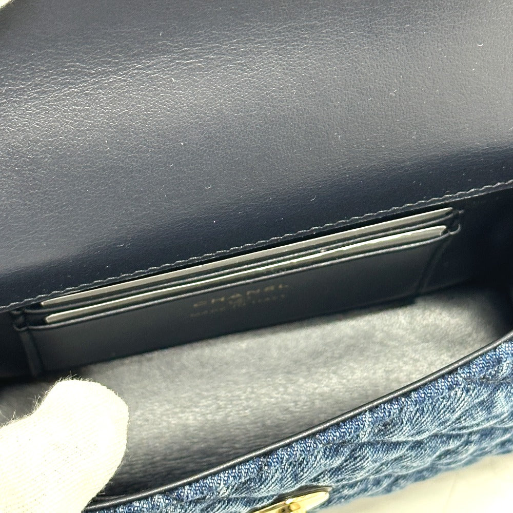 CHANEL AP4244 Coco Handle Mini Washed Denim 2WAY Shoulder Bag Denim Women's Blue