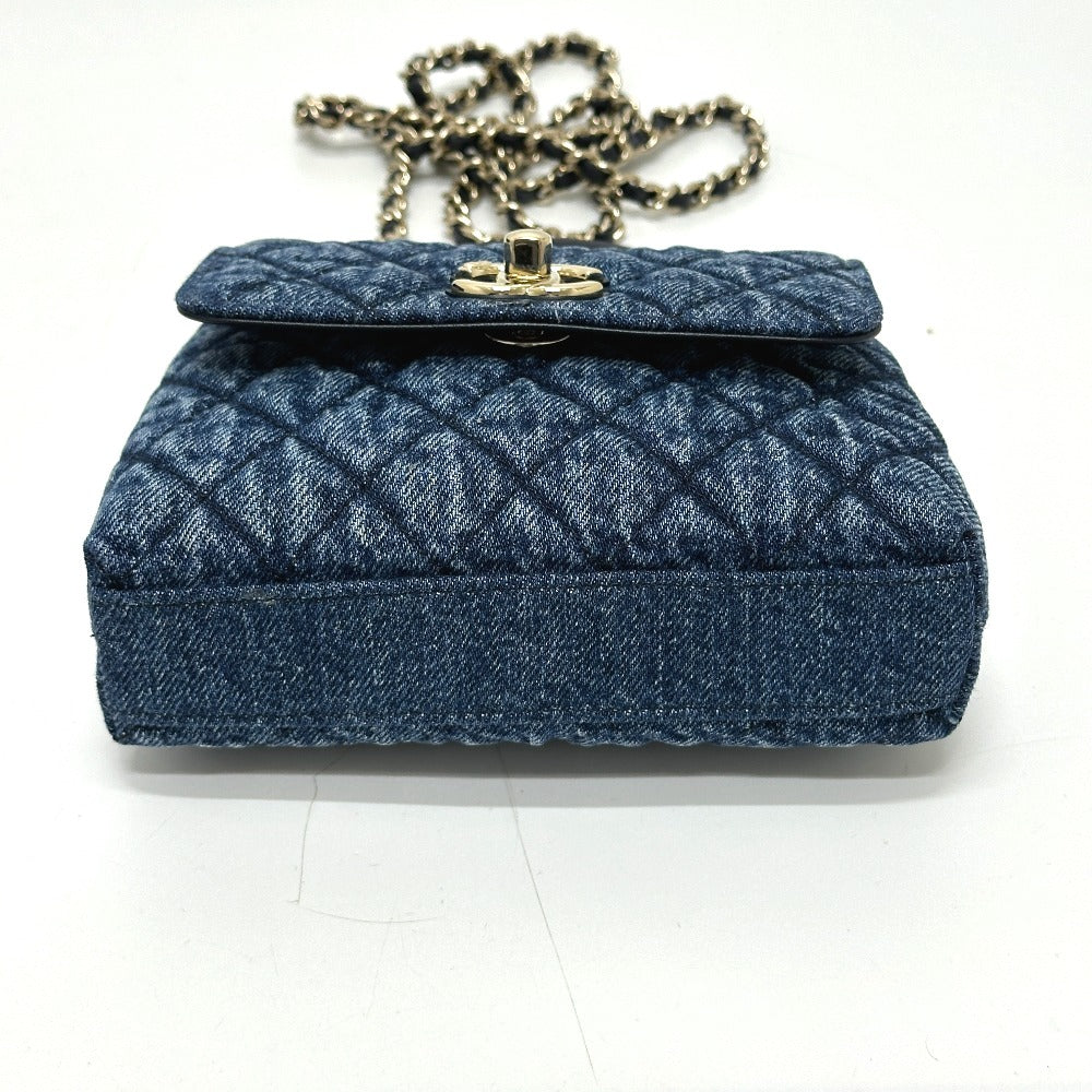 CHANEL AP4244 Coco Handle Mini Washed Denim 2WAY Shoulder Bag Denim Women's Blue