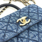 CHANEL AP4244 Coco Handle Mini Washed Denim 2WAY Shoulder Bag Denim Women's Blue