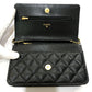 CHANEL AP0250 マトラッセ ココマーク チェーンウォレット カバン 財布 斜め掛け ショルダーバッグ キャビアスキン レディース ブラック