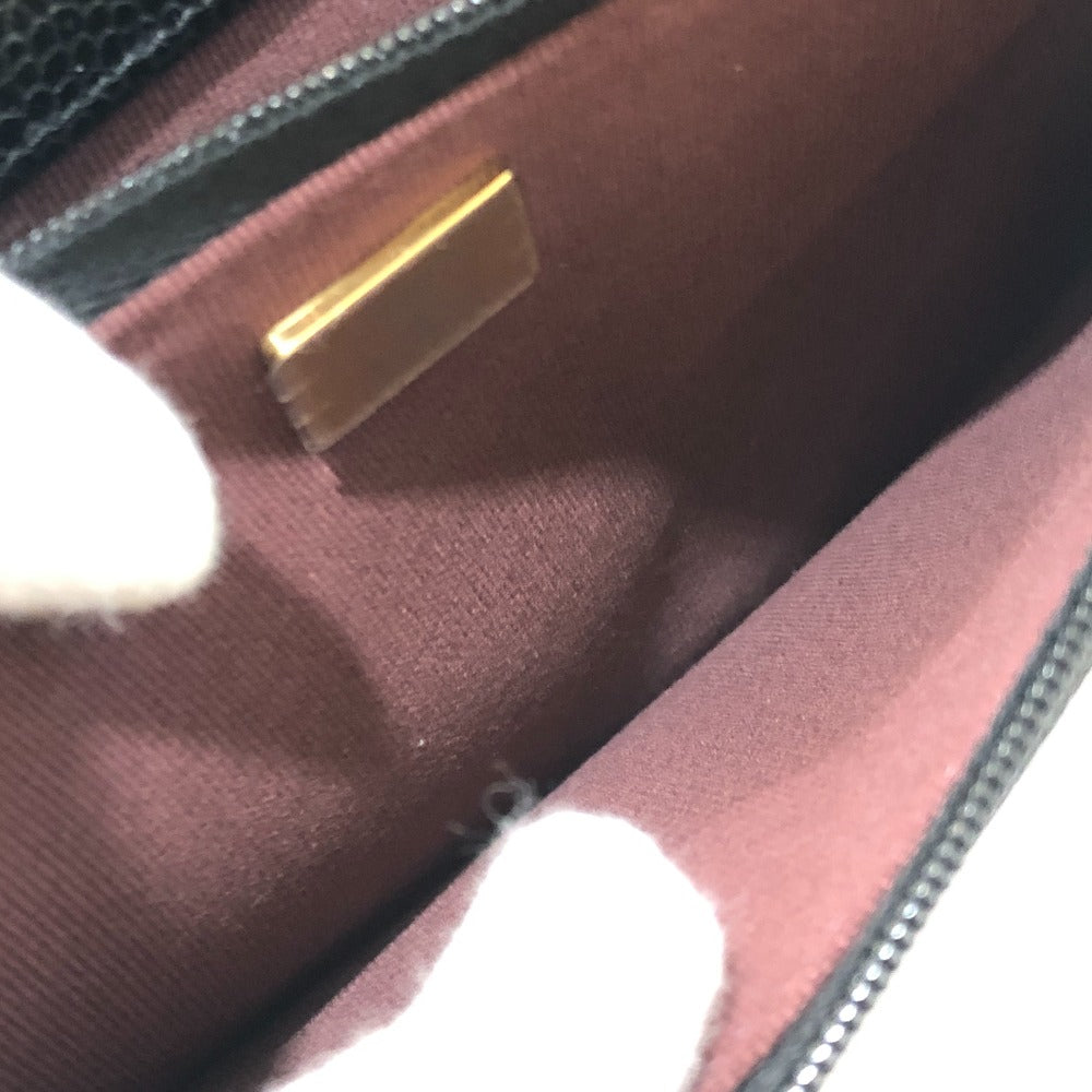 CHANEL AP0250 マトラッセ ココマーク チェーンウォレット カバン 財布 斜め掛け ショルダーバッグ キャビアスキン レディース ブラック