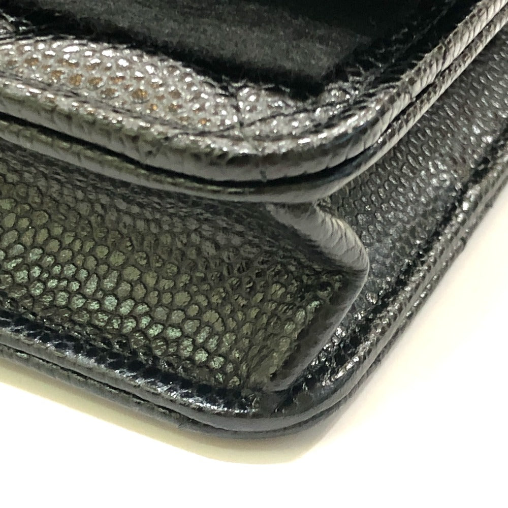 CHANEL AP0250 マトラッセ ココマーク チェーンウォレット カバン 財布 斜め掛け ショルダーバッグ キャビアスキン レディース ブラック