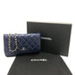CHANEL AP0250 マトラッセ ココマーク クラシック チェーンウォレット カバン ゴールド金具 ショルダーバッグ キャビアスキン レディース ブルー