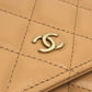 CHANEL AP0250 マトラッセ ココマーク クラシック チェーンウォレット カバン ショルダーバッグ ラムスキン レディース ベージュ