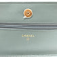 CHANEL AP0250 Matelasse CC Mark Classic Bag Wallet Chain Wallet Pochette Crossbody Shoulder Bag Caviar Leather Blue gray gray Used