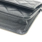 CHANEL AP0250 Matelasse CC Mark Classic Chain Wallet SilverHardware Shoulder Bag Caviar Leather Black Used