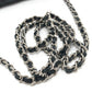 CHANEL AP0250 Matelasse CC Mark Classic Chain Wallet SilverHardware Shoulder Bag Caviar Leather Black Used