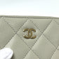 CHANEL AP0216 CC Mark Matelasse Classic Zip Wallet coin purse Caviar Leather gray/GoldHardware Used