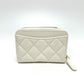 CHANEL AP0216 Matelasse CC Mark Classic Zip Coin purse Wallet coin purse Caviar Leather White/GoldHardware Used