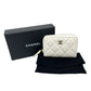 CHANEL AP0216 Matelasse CC Mark Wallet Wallet coin purse Caviar Leather White/GoldHardware Used