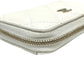 CHANEL AP0216 Matelasse CC Mark Wallet Wallet coin purse Caviar Leather White/GoldHardware Used