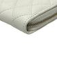 CHANEL AP0216 Matelasse CC Mark Wallet Wallet coin purse Caviar Leather White/GoldHardware Used