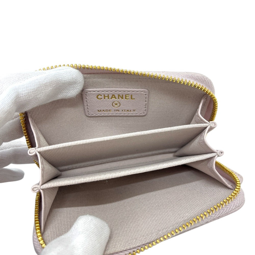 CHANEL AP0216 Matelasse CC Mark Wallet, Card Case, Coin Purse coin purse Leather lavender purple/GoldHardware Used