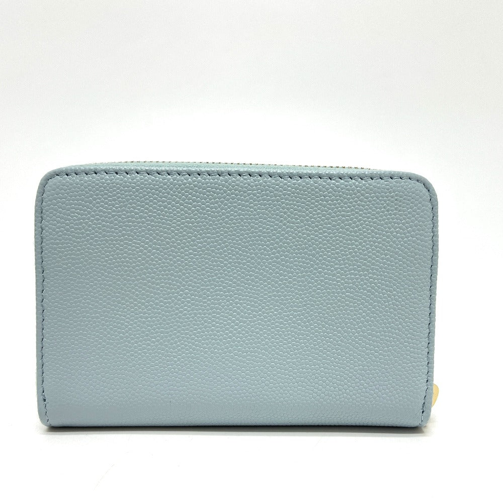 CHANEL AP4658 CC Mark Métiers d'Art Card Case Wallet Wallet coin purse Caviar Leather blue Used