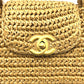 CHANEL 26C Mini Shopping 2-Way Straw Basket Bag with Chain Shoulder Pochette Hand Bag Raffia Beige Used