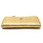 CHANEL AP5192 CC Mark Embossing L-shaped Fragment Case Mini Wallet coin purse Leather Gold Used
