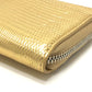 CHANEL AP5192 CC Mark Embossing L-shaped Fragment Case Mini Wallet coin purse Leather Gold Used