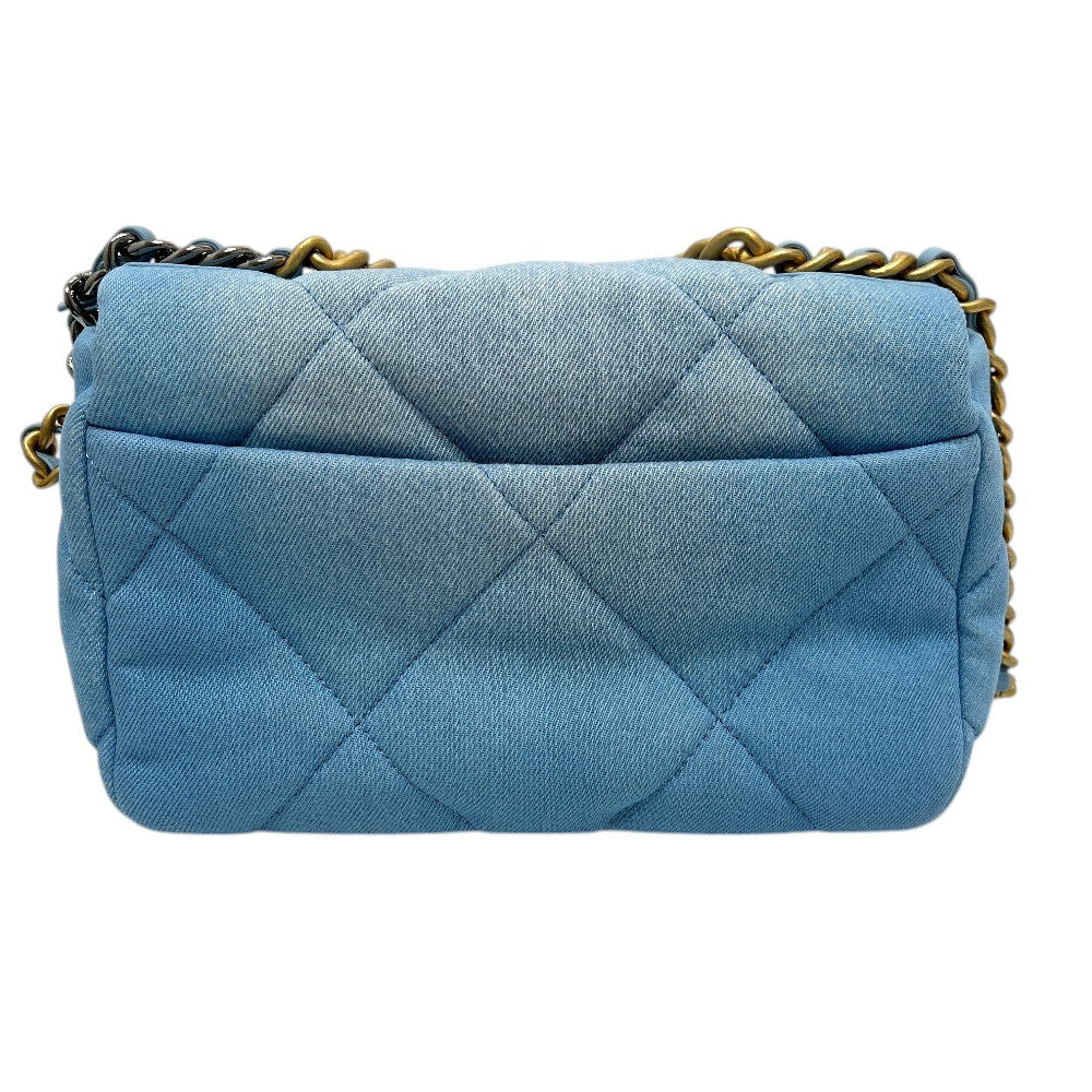 CHANEL AS1160 Matelasse chanel 19 2WAY Bag Shoulder Bag Denim blue/GoldHardware Used