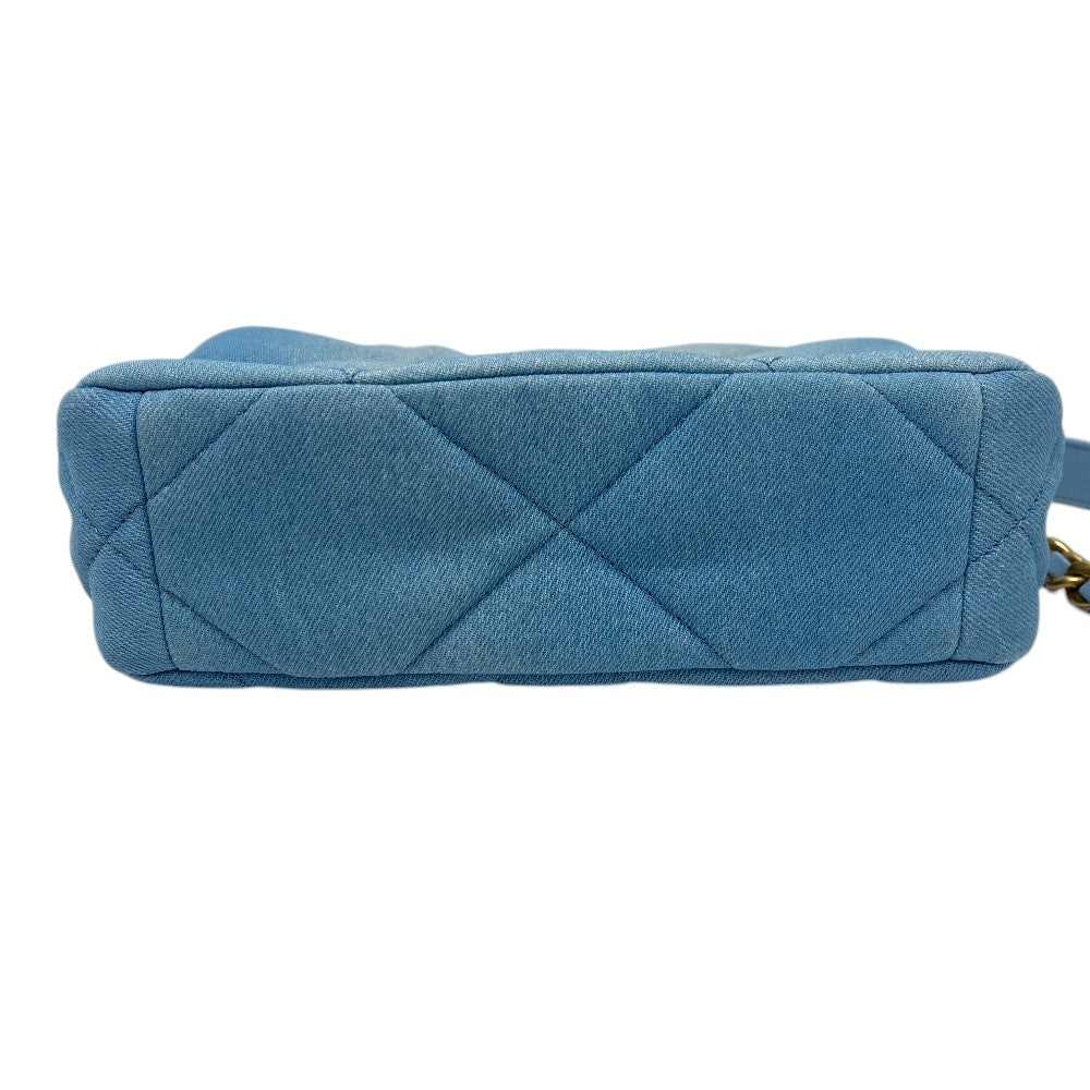 CHANEL AS1160 Matelasse chanel 19 2WAY Bag Shoulder Bag Denim blue/GoldHardware Used