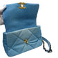 CHANEL AS1160 Matelasse chanel 19 2WAY Bag Shoulder Bag Denim blue/GoldHardware Used
