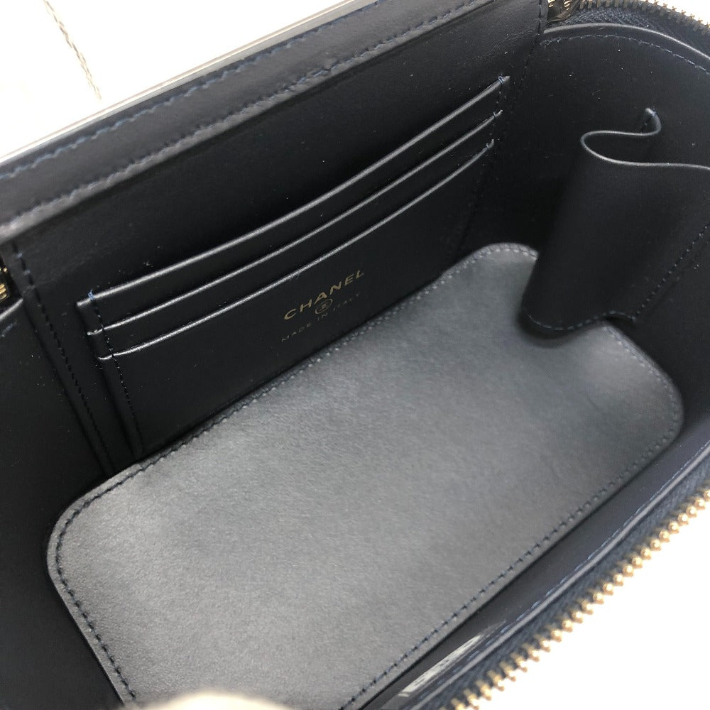 CHANEL AP1341 CC Mark Matelasse Vanity Bag, Handbag, GoldHardware Denim Shoulder Bag Denim blue Used