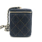 CHANEL AP1341 CC Mark Matelasse Vanity Bag, Handbag, GoldHardware Denim Shoulder Bag Denim blue Used