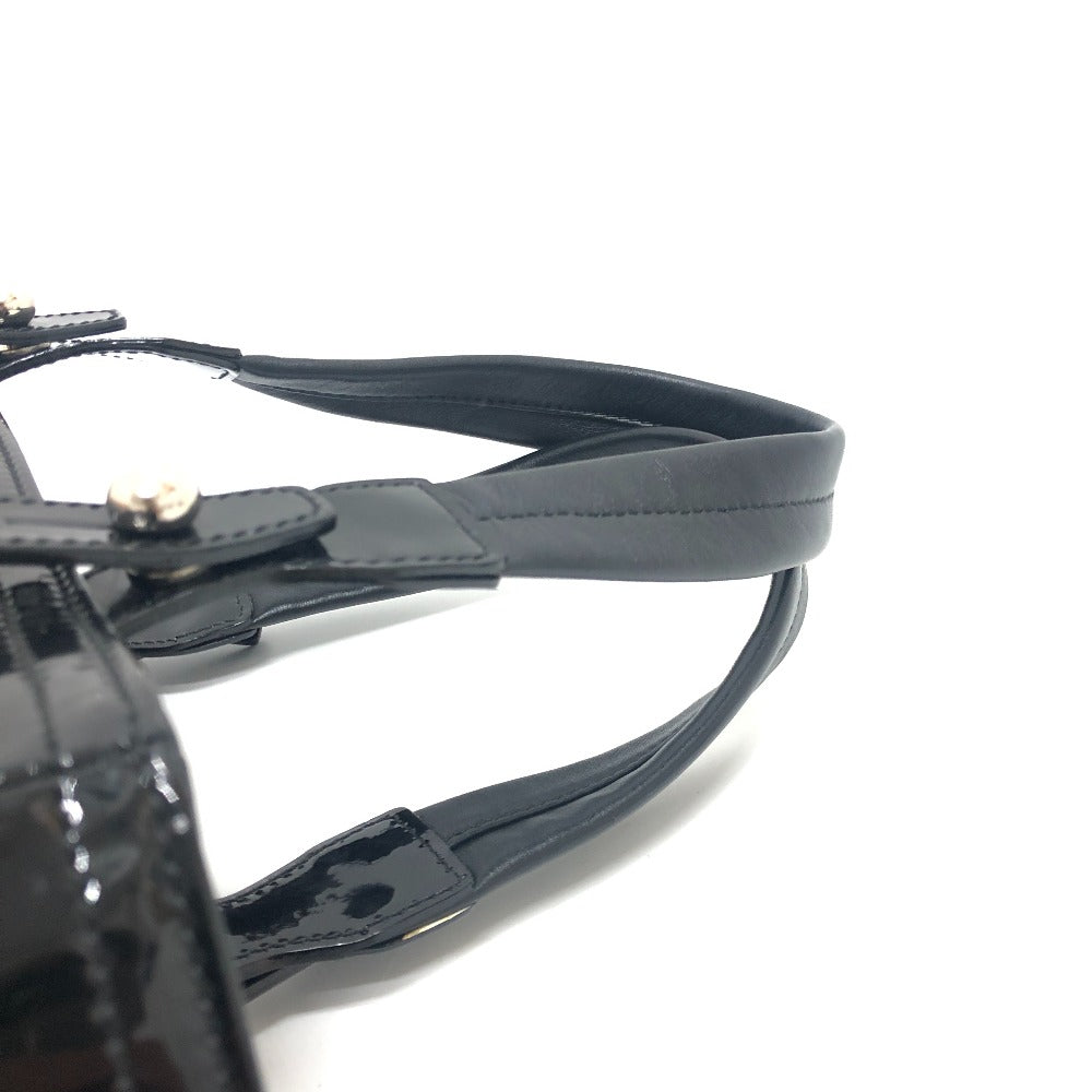 Chanel A34208 CC Cocomark Paris Biarritz PM Enamel X HADACO X Kulit Tote Bag Bag Tote Bag Enamel Wanita Hitam