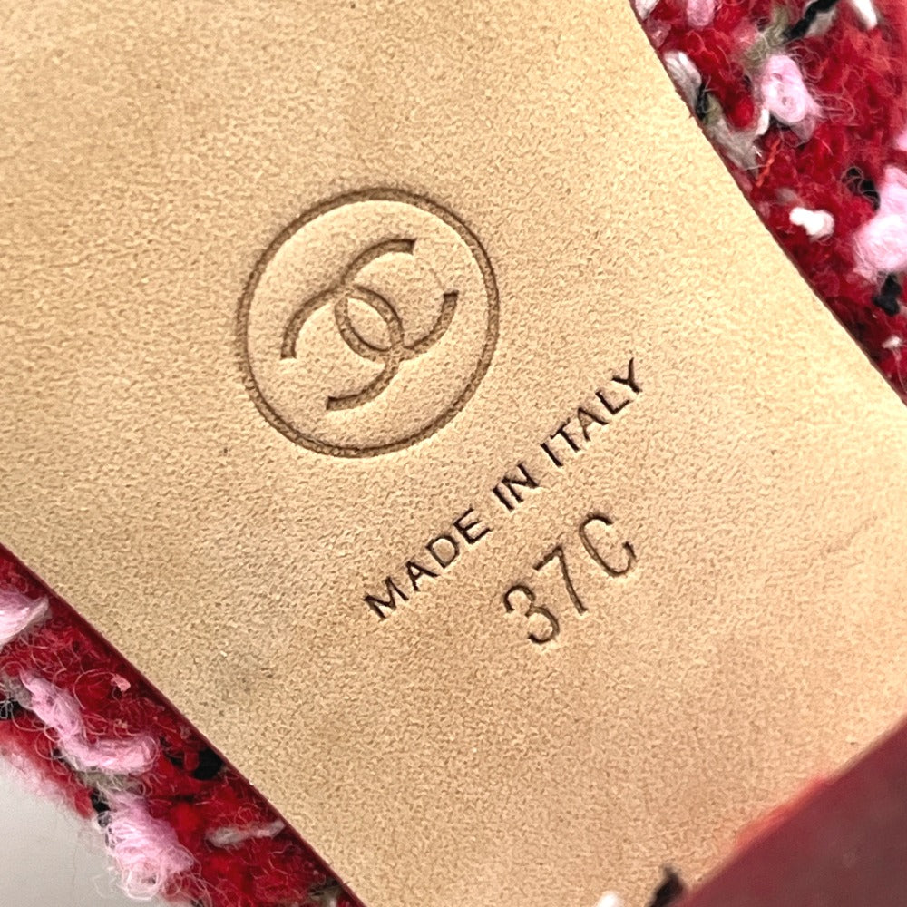 CHANEL Ｇ46865 2025/26年秋冬 ココマーク スリングバック シューズ ツイード パンプス サンダル ツイード レディース レッド