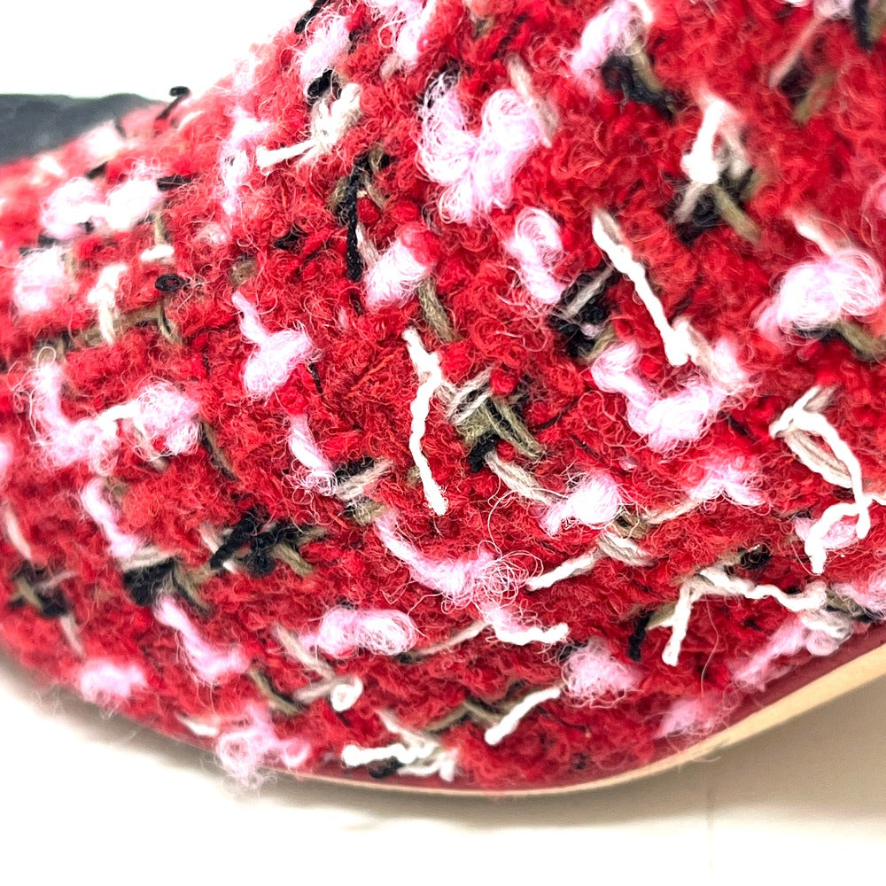 CHANEL Ｇ46865 2025/26年秋冬 ココマーク スリングバック シューズ ツイード パンプス サンダル ツイード レディース レッド