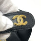 CHANEL G45430 Matelasse Logo CC Mark Velcro shoes Sandals Leather Black Used