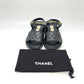 CHANEL G45430 Matelasse Logo CC Mark Velcro shoes Sandals Leather Black Used