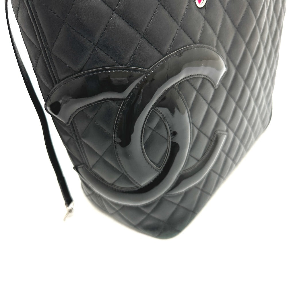 CHANEL A25169 Matelasse Cambon Line Large Bag Handbag Tote Bag Lambskin Women's Black