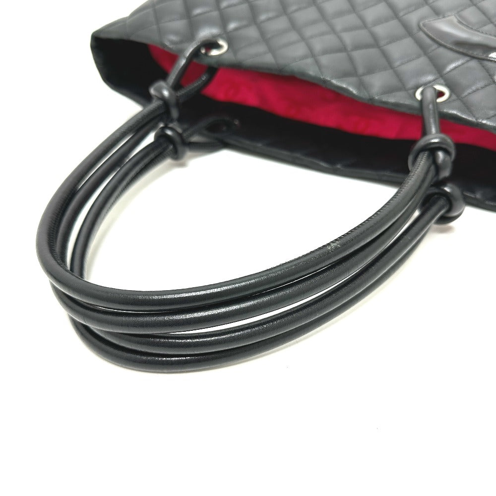 CHANEL A25169 Matelasse Cambon Line Large Bag Handbag Tote Bag Lambskin Women's Black