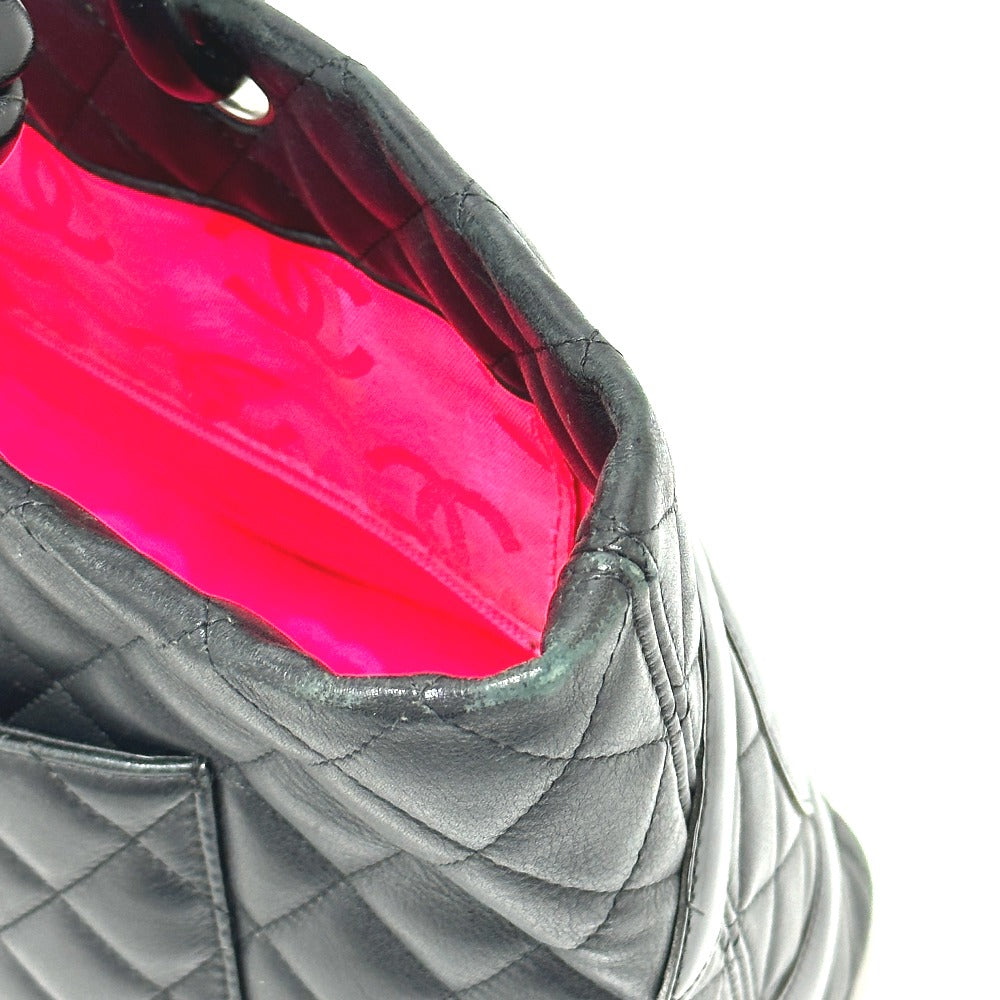 CHANEL A25169 Matelasse Cambon Line Large Bag Handbag Tote Bag Lambskin Women's Black