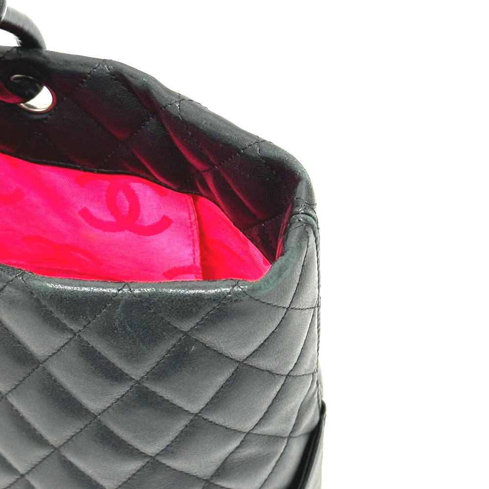 CHANEL A25169 Matelasse Cambon Line Large Bag Handbag Tote Bag Lambskin Women's Black