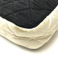 CHANEL Quilted Two-Tone Chain Shoulder Bag in Canvas, Black