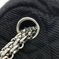 CHANEL Quilted Two-Tone Chain Shoulder Bag in Canvas, Black
